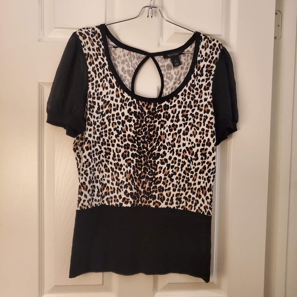WHBM Leopard 🐆  Print Sweater Sz  L